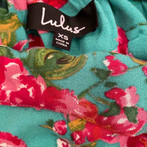 Lulu’s Impressionist Garden Mint Green Dress XS - Picture 9 of 10